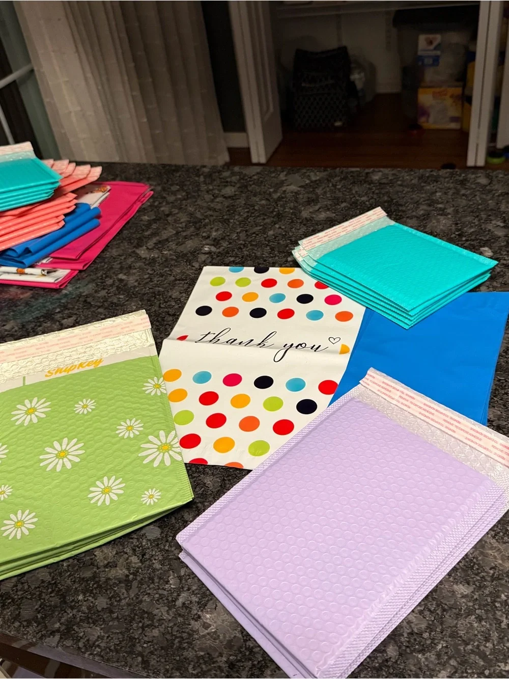 Bundle of 45 Poly Mailer & Bubble Pouch Shipping Supplies Assorted Size & Design
